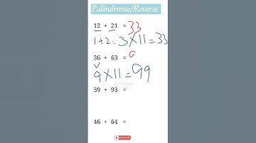 Adding Palindrome 2-Digit Numbers in Seconds- Part 7 #ShortsTrick #aptitude #maths #quickmath