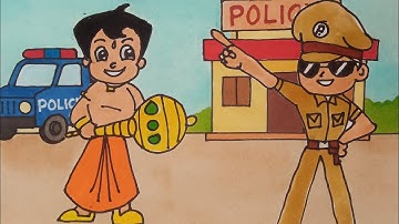 Chhota Bheem little Singham drawing/Chhota Bheem Tamil/how to draw Chhota Bheem #drawingforkids#ar