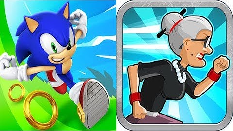 Sonic Dash vs Angry Gran Run