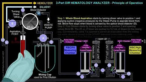 3-Part Differential HEMATOLOGY ANALYZER – Principle of Operation: Whole Blood Aspiration ANIMATION