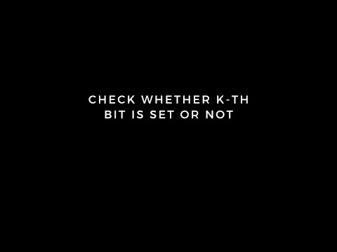 Check whether K-th