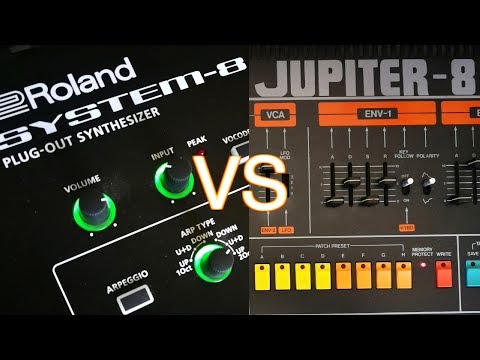 Roland JUPITER-8 VS SYSTEM-8: Quick test & waveform comparison