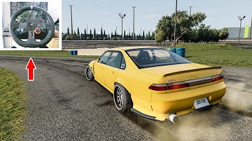 beamng drive - drifting with ibishu jbx100 900* in drift track | logitech g29 gameplay