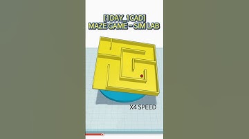 [1DAY_1CAD] MAZE GAME - SIM LAB #shorts #tinkercad #project