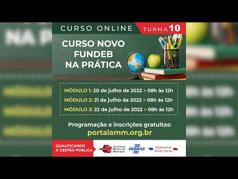 Minuto AMM #994 - Vagas abertas para o curso sobre o Novo Fundeb