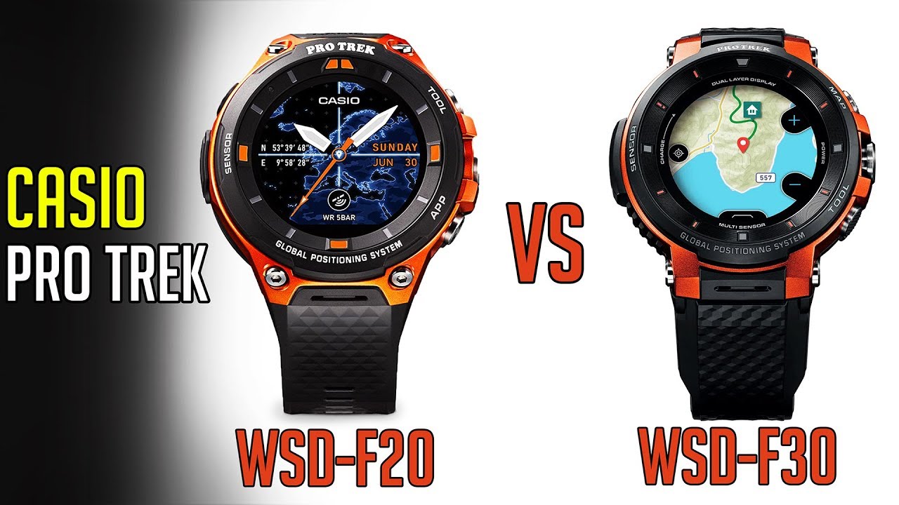 Casio Pro Trek WSD F20 vs WSD F30 