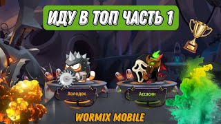 ИДУ В ТОП НА МЕЛКОМ АККАУНТЕ ЧАСТЬ 1 || ЭПИЧНЫЕ БОИ ПРОТИВ ЗАДРОТОВ В WORMIX MOBILE 2024!