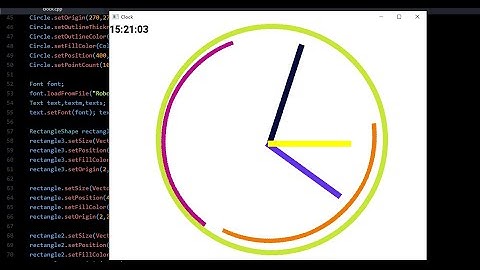 SFML C++ Programming A CLOCK SYNCHRONIZED with PC CLOCK Part 2