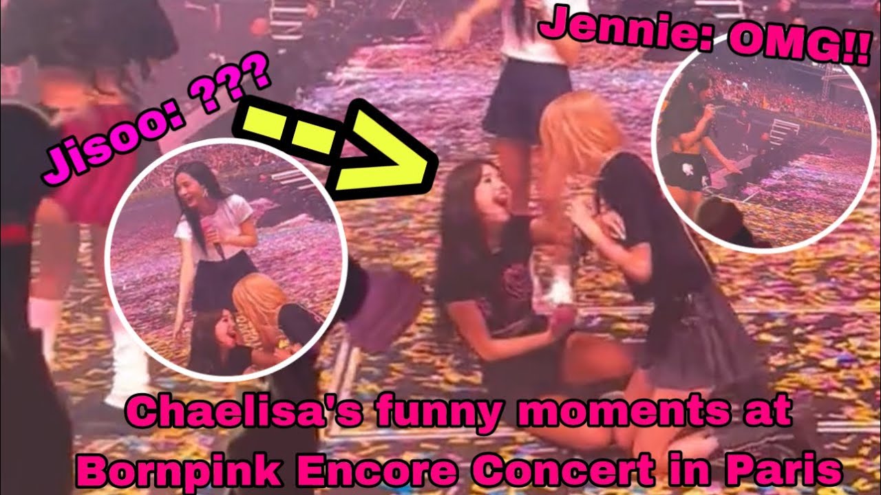 Chaelisa's funny moments at Bornpink Encore Concert in Paris 2023 #chaelisa #lisa #rosé