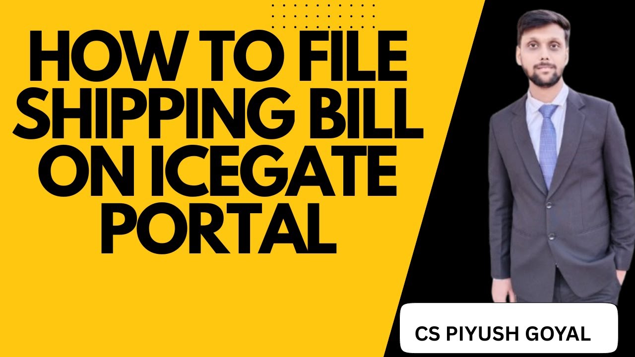 SHIPPING BILL ONLINE FILLING /CUSTOMS EDI FILLING || How to file the ...