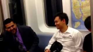 Panhandler Party on the NYC Subway