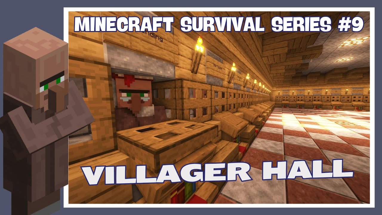 Built Villager Hall for Trading Purpose | Minecraft Survival Series #9 ...