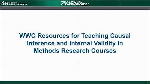 Using the WWC Standards for Postsecondary Research Methods Courses