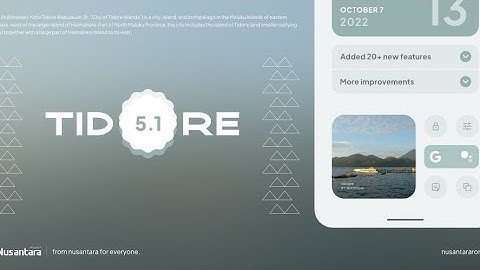 Nusantara Project 5.1 | Tidore - Android 13 Tiramisu for Mi A1 (tissot)