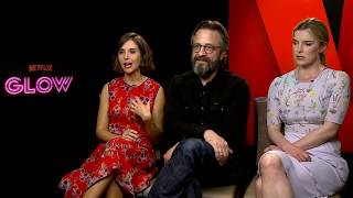 Glow Season 1 Alison Brie & Betty Gilpin & Marc Maron interview