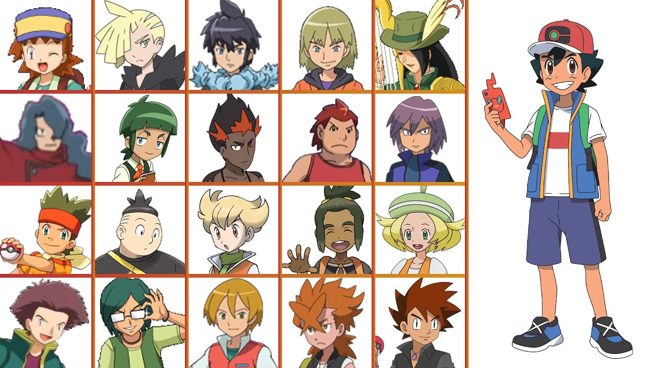 ASH'S RIVALS GEN 1 GEN 7 YouTube