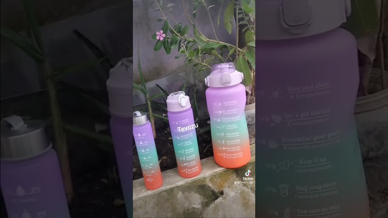 🌈 Rainbow Water Bottle   ⭕ Size - 300ml/900ml/2Ltr  