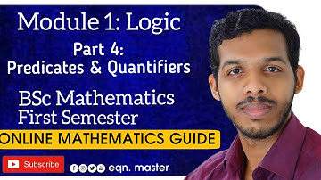 LOGIC.PREDICATES & QUANTIFIERS.FOR 1ST SEMESTER BSC MATHEMATICS