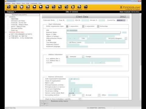 Getting Started with CrossLink Business Tax Software