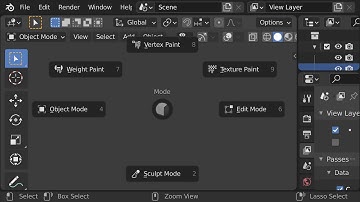 Blender  - Fast mode switching (object interaction mode) [subtitles]