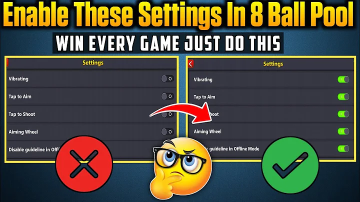 8 Ball Pool - Enable These Settings & Win Every Game || Just Do This || [ Subtitles In 5 Languages ]