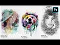 Create Stunning Watercolour &amp; Sketch Arts with Photoshop Templates