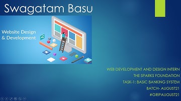 Task1||Basic Banking System || Internship Task || GRIP@TESPARKS FOUNDATION