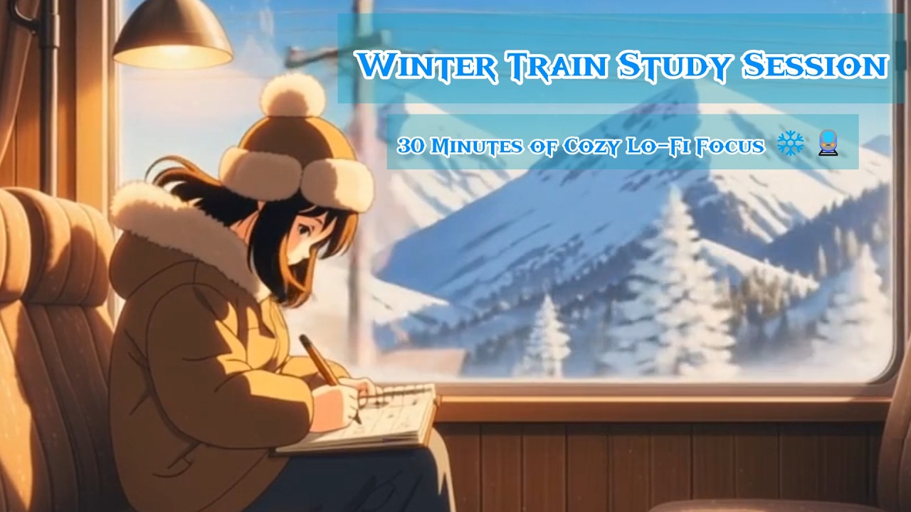 Winter Train Study Session | 30 Minutes of Cozy Lo-Fi Focus ❄️🚆