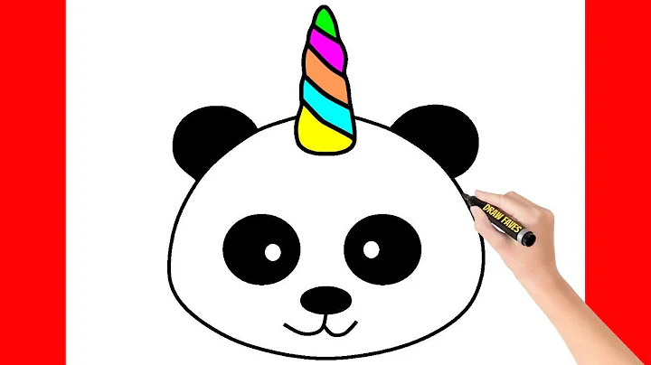 How to Draw a Cute Pandacorn (Panda Unicorn) | Easy Step by Step
