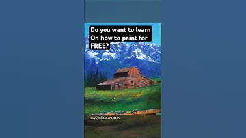 Do You Want to Learn on How to Paint Rustic Barn and Snow Mountains in Acrylics?  #art  #painting