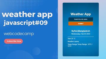 Build A Weather App in HTML CSS & JavaScript | Weather App in JavaScript-09