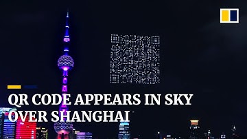 Scannable QR code appears in sky above China’s Shanghai