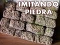 Pared de piedra en porexpan, anime, icopor,