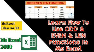 How To Use ODD EVEN And LEN Functions In Ms Excel Formulas