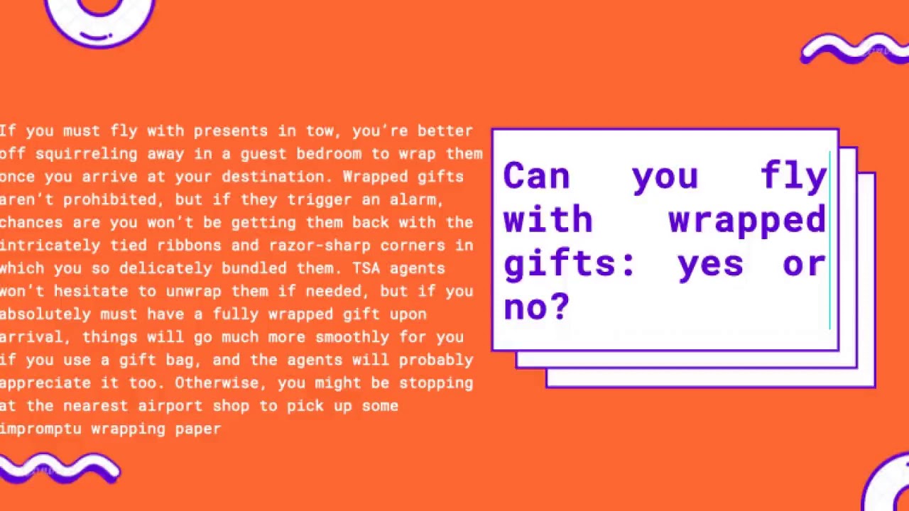 Can You Travel with Wrapped Christmas Gifts on a Plane? YouTube
