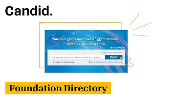 Find grants by searching on Foundation Directory