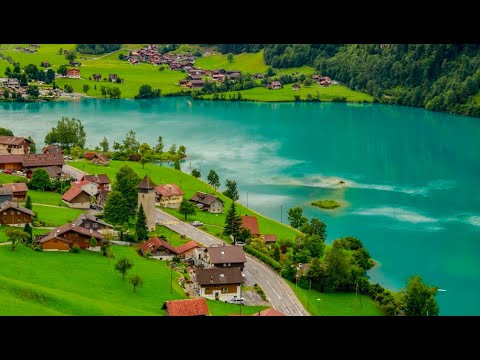Trip to Lungern Switzerland| The Most beautiful lake of Switzerland in Obwalden| 4K in Rainy Weather