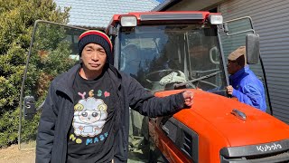 人生初！トラクターに乗る、ナオライオン
