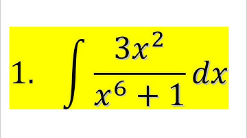 class 12 exercise 7.4 Question 1 Integral 3x^2/(x^6+1) dx | ex 7.4 Q1 Integral of (3x^2)/(1+x^6)