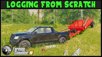 Tricking The Wood On The Trailer! - Logging From Scratch 173 - Farming Simulator 2019 - FDR Logging