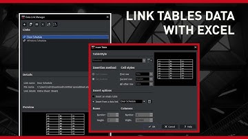 Link Tables Data with Excel in your DWG drawings