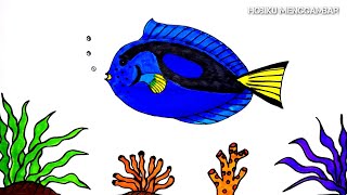 Cara Menggambar Ikan Dori || Gambar ikan dori