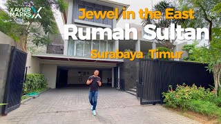 Rumah Sultan Surabaya Timur nih,full marmer, full furnish, dekor american style with swimming pool