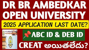 Open Degree and Open PG Last Date in Ambedkar Open University@StudentUpdates247 