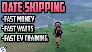 How to Date Skip - Pokemon Sword \& Shield (EV Train, Money, Watts, Den Spawn)