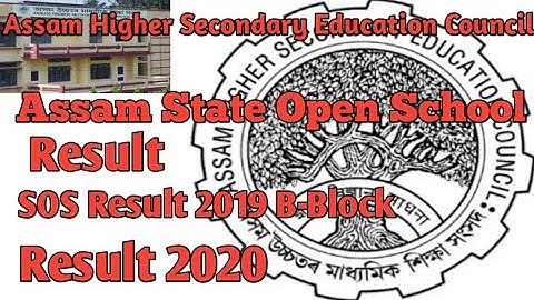 Assam Higher Secondary Education Council Result 2020 || State Open School || SOS Result B-Block 2019