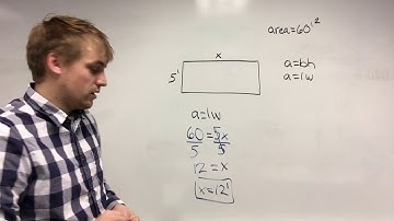 Finding the missing length on a rectangle when given the area