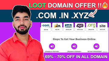😱Loot Offer - Buy Cheap Domain Name in 2023  ✅.COM .IN .XYZ ALL DOMAIN OFFER  🔥