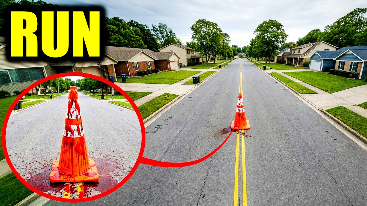 Run Over Cone IF YOU SEE THIS BLOODY SAFETY CONE ON THE ROAD RUN, DO NOT APPROACH IT ...