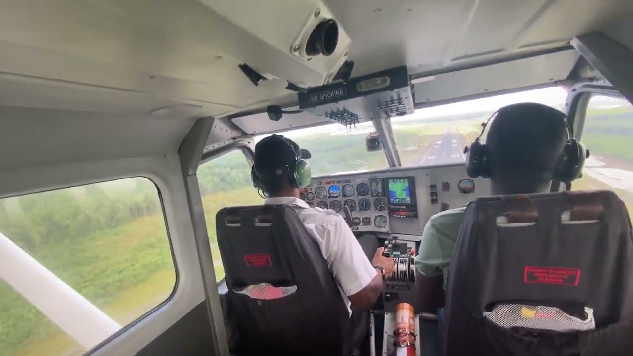 [4K] Backseat Landing Guadeloupe Pole Caraibes AIRVAN N841MB